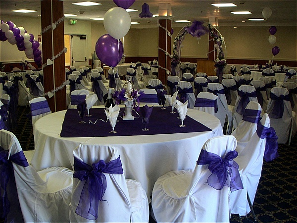 purple chair cover